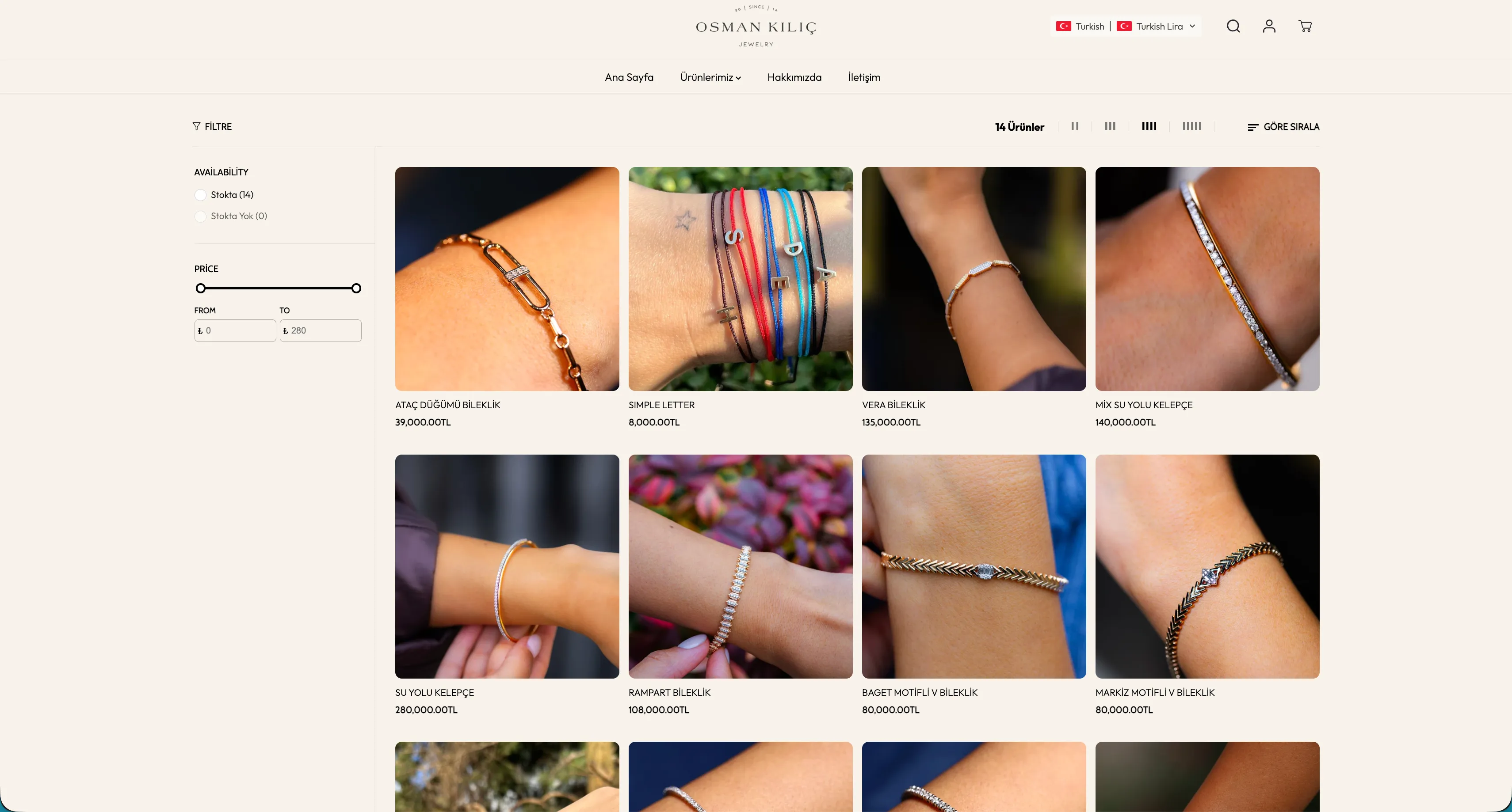 Osman Kılıç Jewelry — filtreli ürün listesi